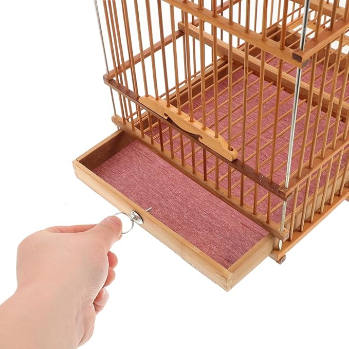 Totority Bamboo Woven Small Bird Cage - Image 6
