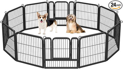 Yaheetech Dog Playpen Outdoor, 24 inch 24 Panels Dog Pen Indoor Heavy Duty by Unknown