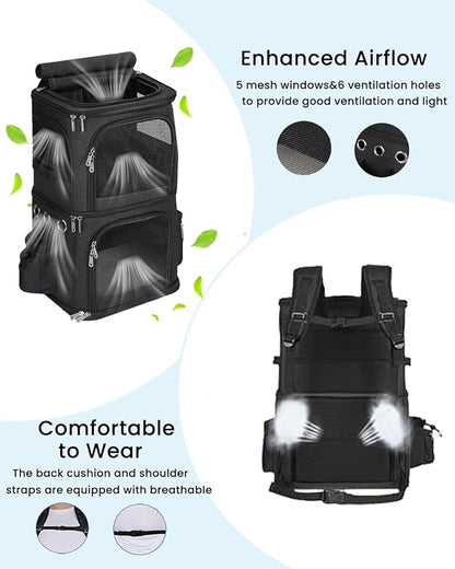 HOVONO Double-Compartment Pet Carrier Backpack - Image 3