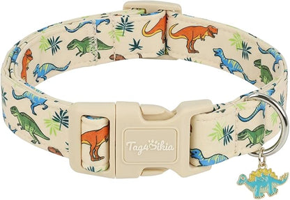 Dinosaur Dog Collar, Cute Boy Dog Collars by Unknown