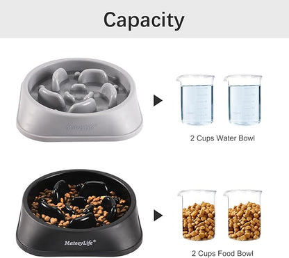 MateeyLife Slow Feeder Dog Bowls 2PCS, Anti-Choking Puzzle Dog Food Bowls - Image 5