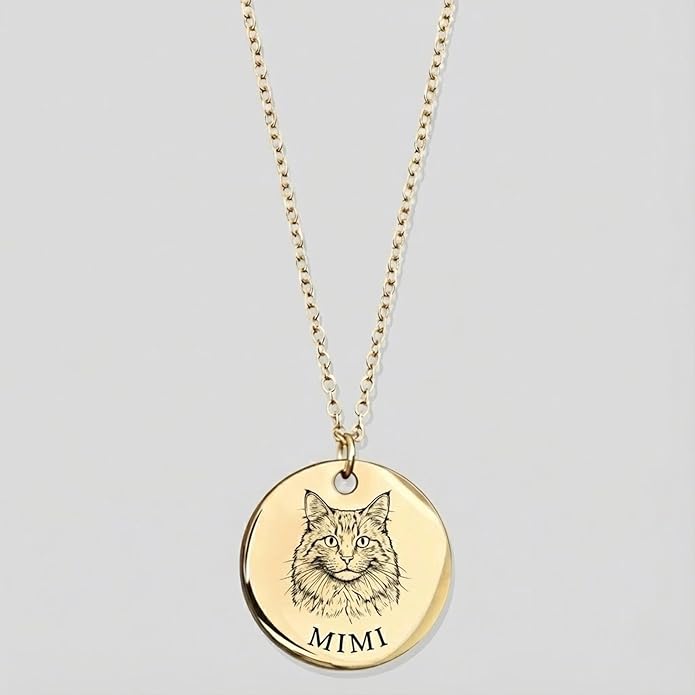 MignonandMignon Personalized Pet Portrait Necklace – Custom Jewelry Gift - Image 2