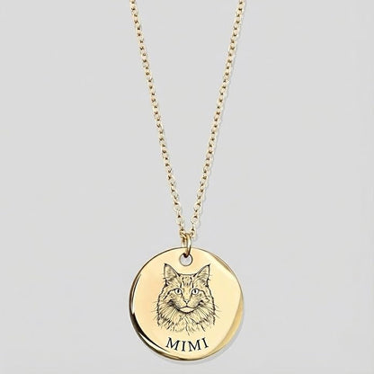 MignonandMignon Personalized Pet Portrait Necklace – Custom Jewelry Gift - Image 2