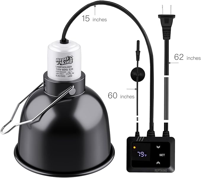 Reptile Heat Lamp Fixture with Dimming Thermostat - Image 3