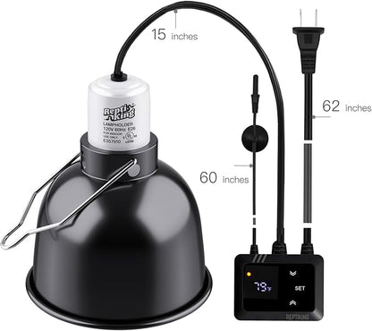 Reptile Heat Lamp Fixture with Dimming Thermostat - Image 3