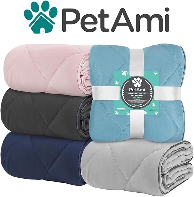 PetAmi Premium Cooling Dog Blanket | Lightweight Fluffy Pet Throw Blanket Bed - Image 8