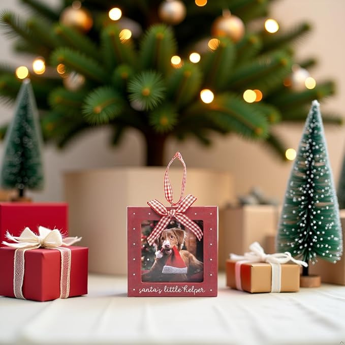 Kate & Milo Santa’s Little Helper Christmas Ornament, Pet Holiday Keepsake - Image 3