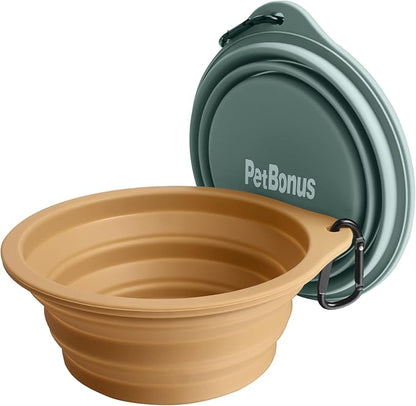 PetBonus 2-Pack Silicone Collapsible Dog Bowls, BPA Free Dishwasher Safe - Image 7