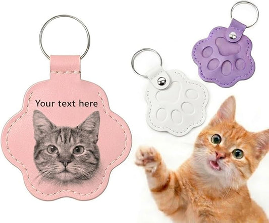 Custom Pet Photo, Paw Shape Leather by Umitive