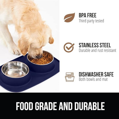 GORILLA GRIP Feeding Mat Bowl Set, 3 Cup 100% Waterproof BPA Free Silicone - Image 5