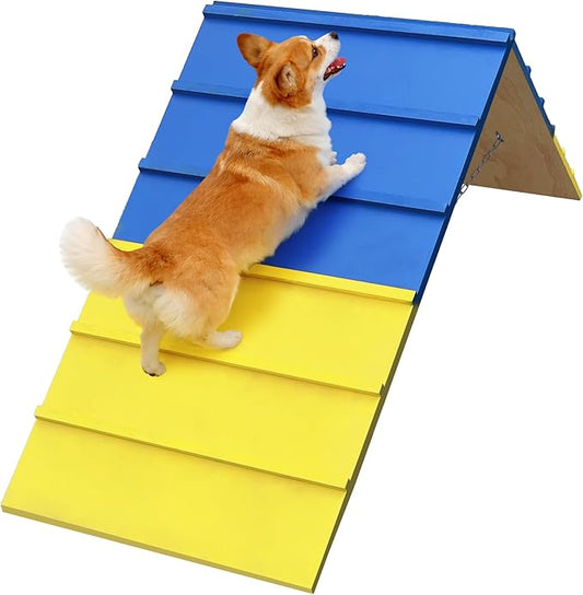 Dogs Agility Course Backyard Set, Non-Slip Dog Agility A-Frame by Unknown