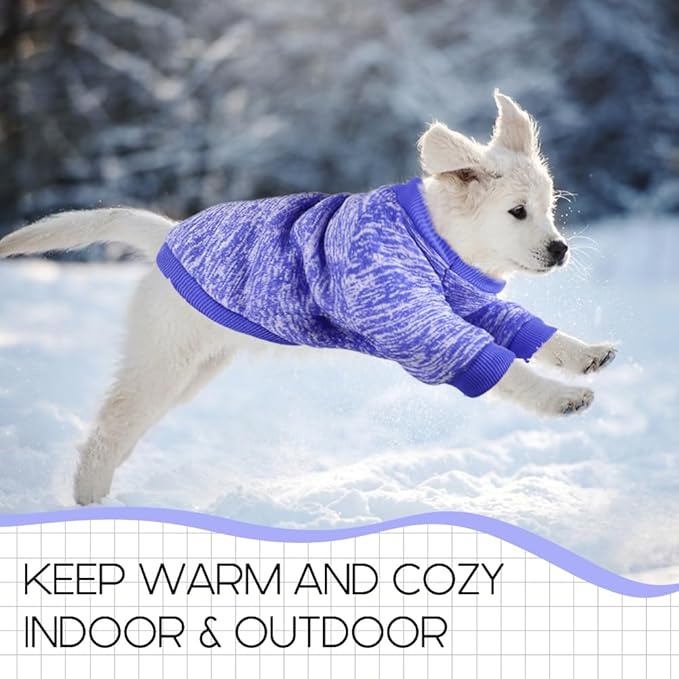 3 Pack Dog Sweaters for Small Dogs Girl Boy Winter Fleece Clothes Warm Soft Dog - Image 4