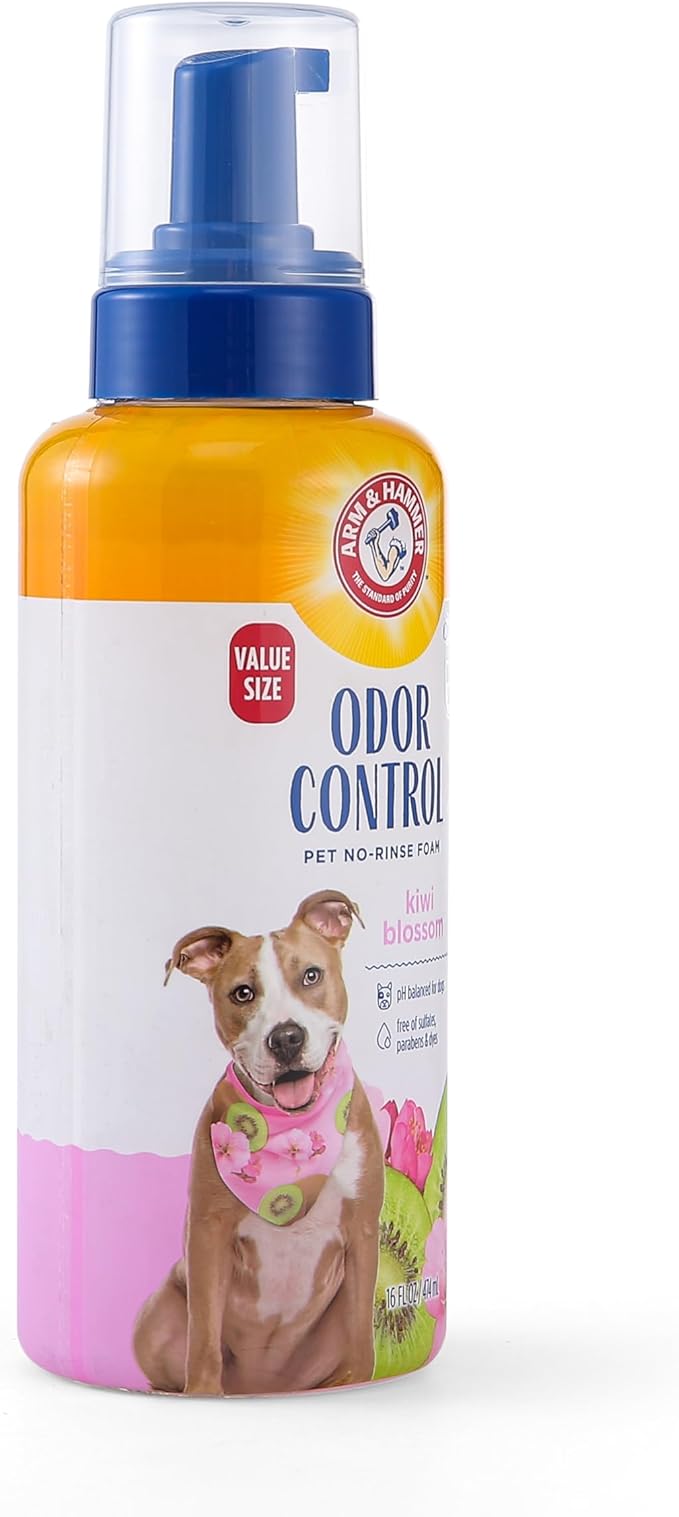 Arm & Hammer for Pets Odor Control No-Rinse Foam for Dogs, Kiwi Blossom Scent - Image 6