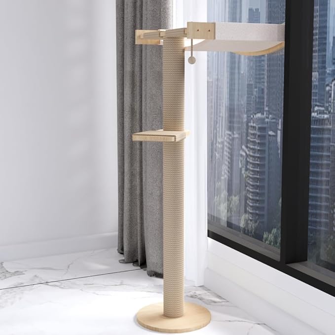 Cat Window Perch with Scratching Post Strong Supported - Image 2