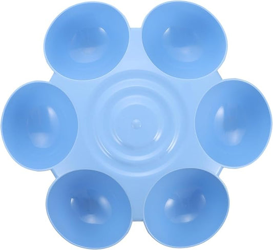 Flower-Shaped Multiple Pet Feeding Bowl Blue, Puppy Feeding Bowl and Cat Food by JOINPAYA
