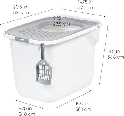 IRIS USA Cat Litter Box Large Top Entry - Image 2