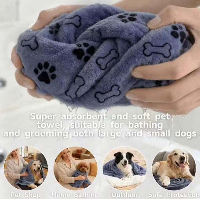 3PCS Dog Bath Supplies, Dog Bath Brush | Dog Washing Gloves | Dog Towel 40'' X - Image 3