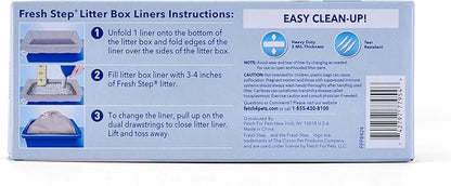 Fresh Step Jumbo Drawstring Cat Litter Box Liners Unscented Heavy Duty Kitty - Image 6