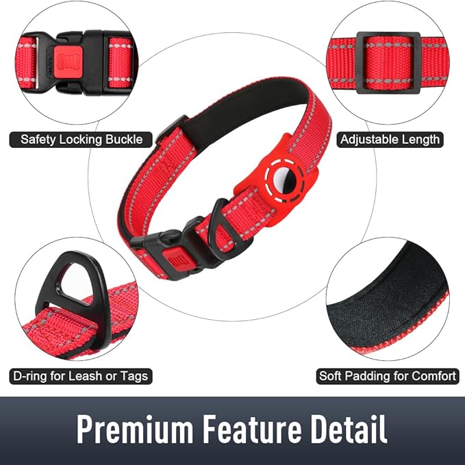 AirTag Dog Collar with AirTag Holder Compatible - Image 5