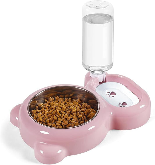 Double Dog Cat Bowls, Cat Food and Water Bowl Set by Unknown