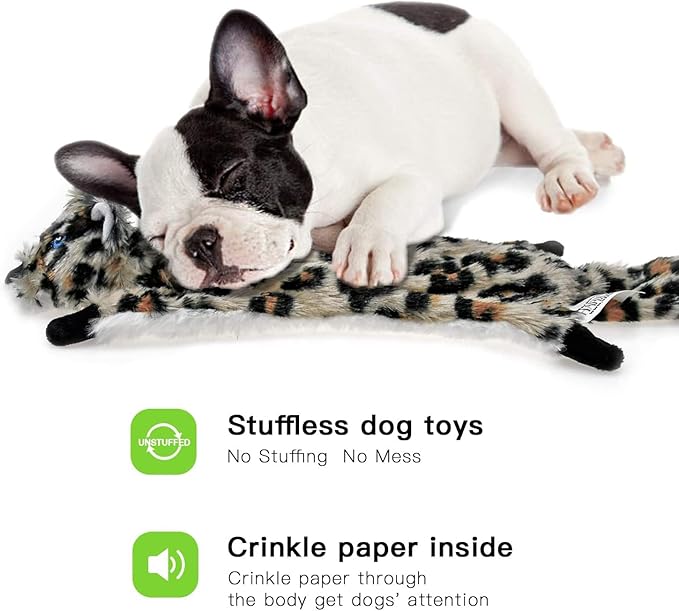 SHARLOVY Dog Squeaky Toy No Stuffing 6 Pack, Dog Toys Crinkle - Image 3