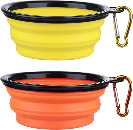 Dog Bowl Pet Collapsible Bowls, 2 Pack Collapsible Dog Water Bowls by SLSON
