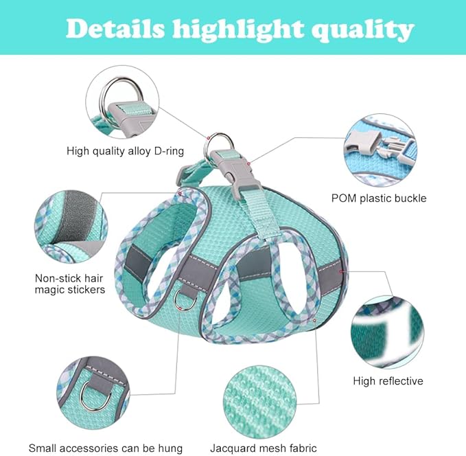 Dog Harness and Leash Set, No Pull Adjustable Reflective Pet Harness - Image 4