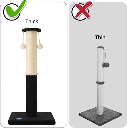 34-Inch Tall Cat Scratching Post, Komicoll Large Carpet Scratch Post, Sisal Cat - Image 6