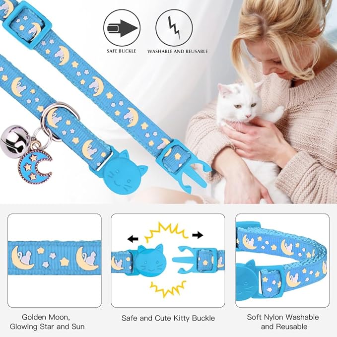 Baeuppit 2Pcs Breakaway Cats Collars Cat Collars - Image 2