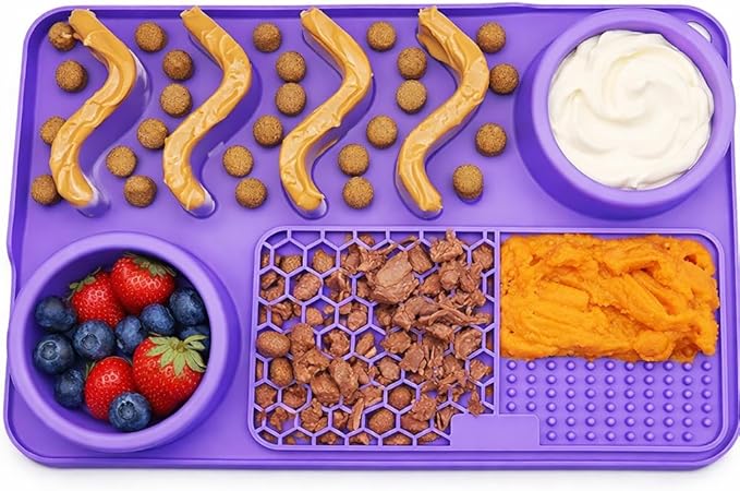 Silicone Dog Feeding Mat with Slow Feeder & Lick Pad - Image 9