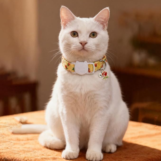 Cat Collars for Girl Cats & Boys, 2 Pack Soft Cotton Breakaway Collar - Image 7