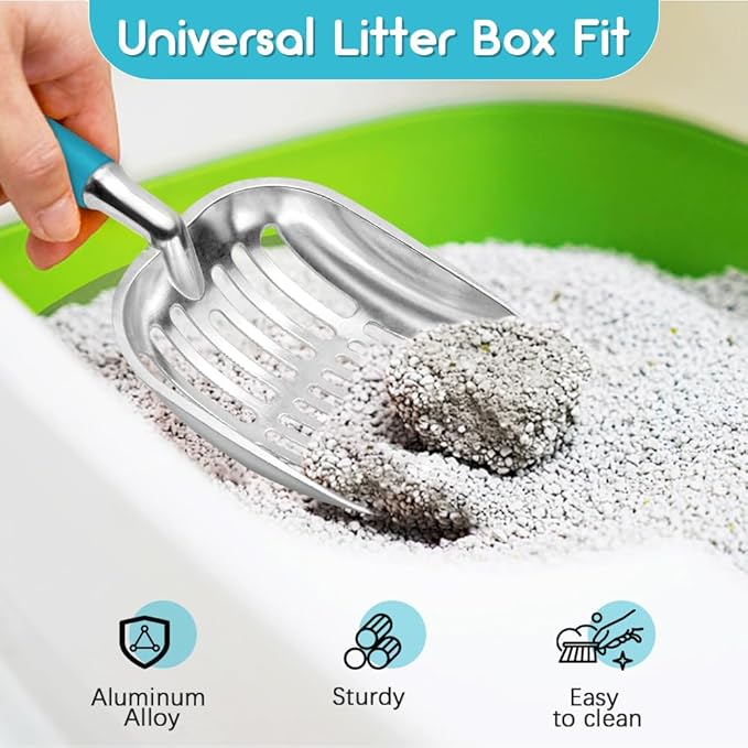 Cat Litter Scoop, Metal Cat Scooper, Plastic Handle Scoop, Sifting Shovel of - Image 6