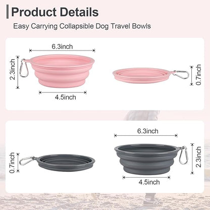 Kytely Collapsible Dog Bowls Medium, 2 Pack Travel Dog Bowls - Image 3