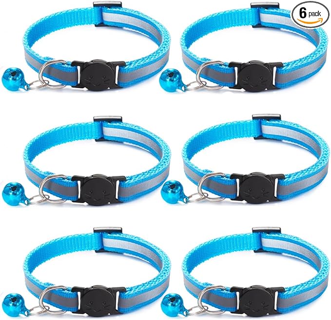 6 Pack Reflective Cat Collar by Jigichu
