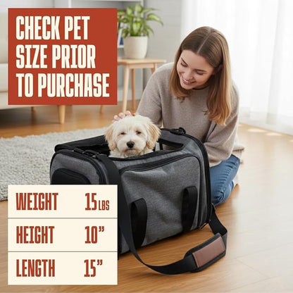 Soft Sided Pet Carrier for Small Dogs & Cats – Airline Approved Underseat - Image 4