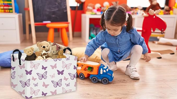 Essme Rectangular Butterfly Baskets, Kids Storage Basket - Image 6