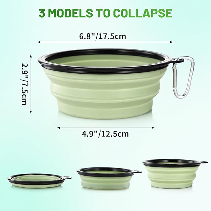 Large Dog Bowl Pet Collapsible Bowls, 2 Pack Collapsible Dog Water Bowls - Image 4