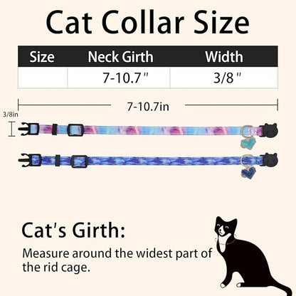 Cat Collar Breakaway, 2 Pack Cotton Kitten Collars - Image 5