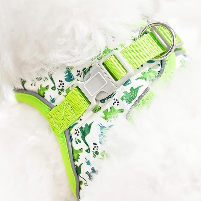 Step in Dog Harness and Leash Set, Flower Adjustable Easy Walk Puppy Harnesses - Image 2
