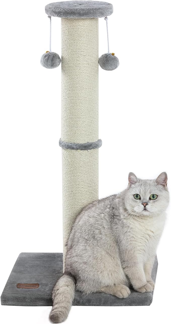 34Inch Tall Cat Scratching Post, 4.3Inch Diameter Large Sisal Cat Scratch Post - Image 7