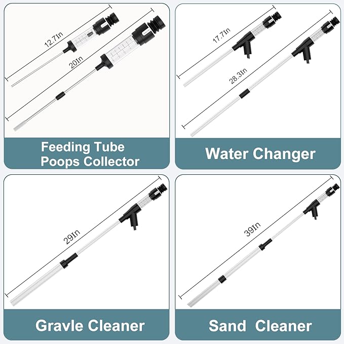 Carefree Fish Aquarium Siphon Gravel Cleaner 6Ft Hose Tank Water Changer Sand - Image 5