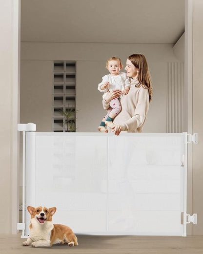 Miumoon 50 inch Retractable Baby Gates 34 inch Tall, Retractable Gate by MiumoonBabyGates