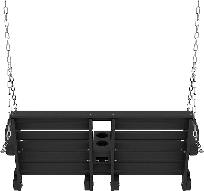 KINGYES Outdoor Hanging Porch Swing, 2 Seat Patio Swing Recliner - Image 8