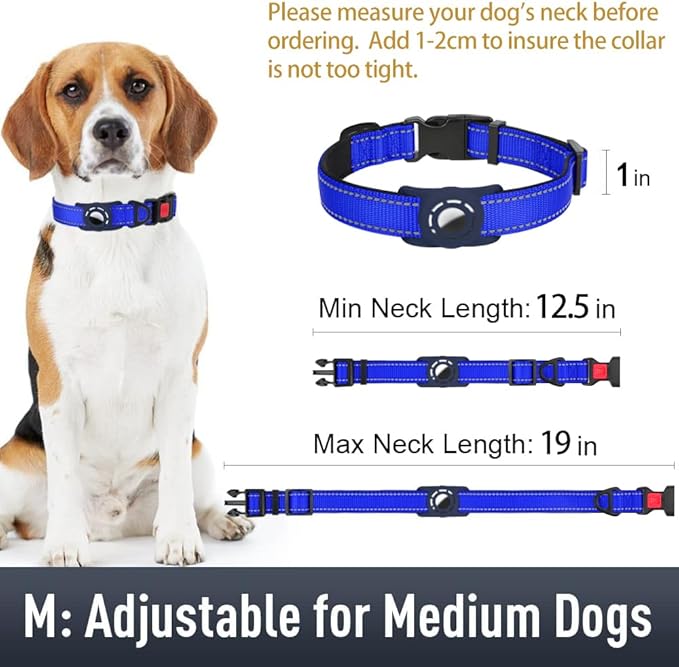AirTag Dog Collar with AirTag Holder Compatible - Image 6