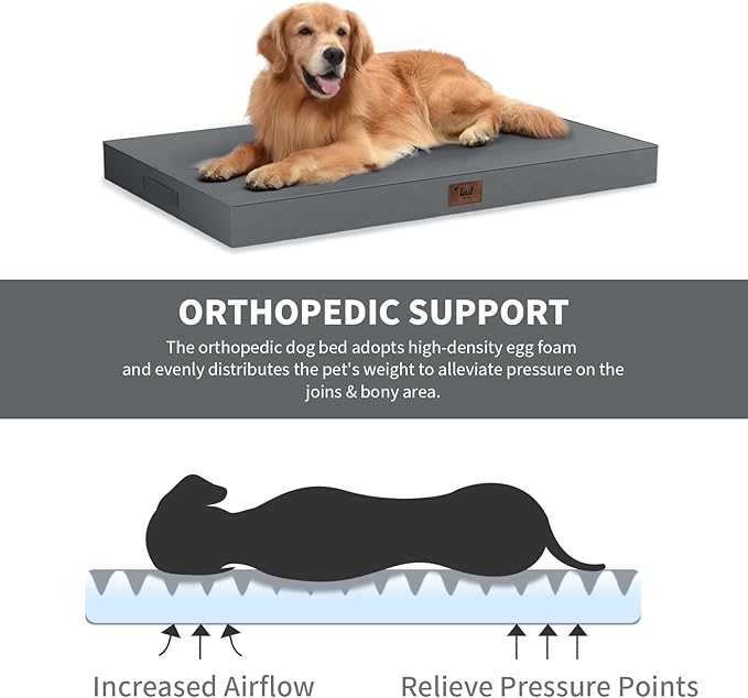 Outdoor Dog Bed for Small Dogs, Waterproof Dog Crate Bed for Medium Dogs Cats - Image 3