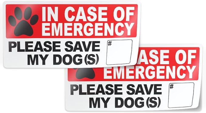 In Case of Emergency, Save My Dog by Flippin+Stickers