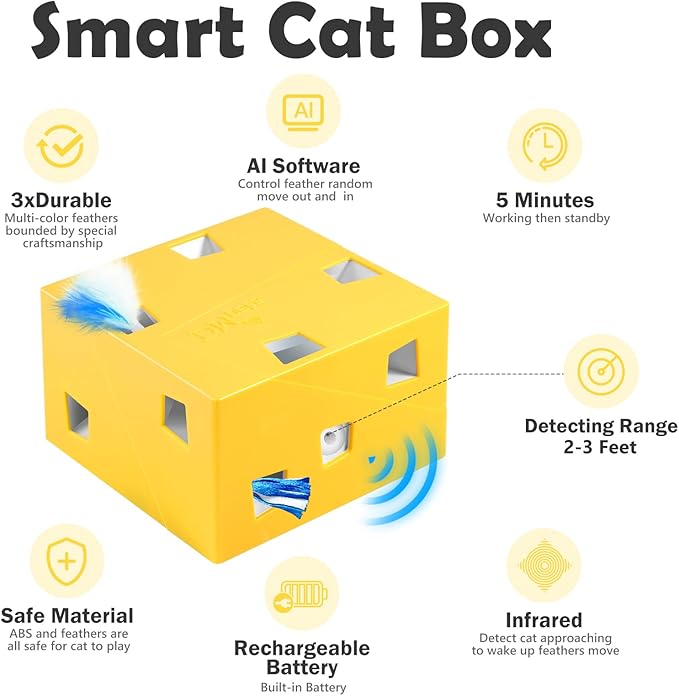 Migipaws MigiBox Cat Toy with PopSkin, Interactive Kitten Toy - Image 2