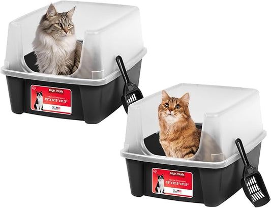 IRIS USA Cat Litter Box Large Open Top by IRISUSA