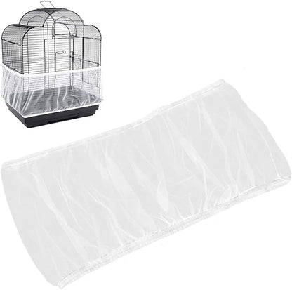 Universal Bird Cage Seed Catcher, Seed Catcher Guard Net Cover, Parrot Nylon by BSBMIEQM