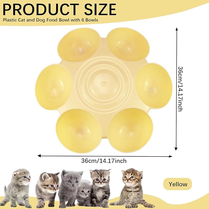 DOERDO Cat Feeding Bowl, Plastic Cat and Dog Food Bowl - Image 2